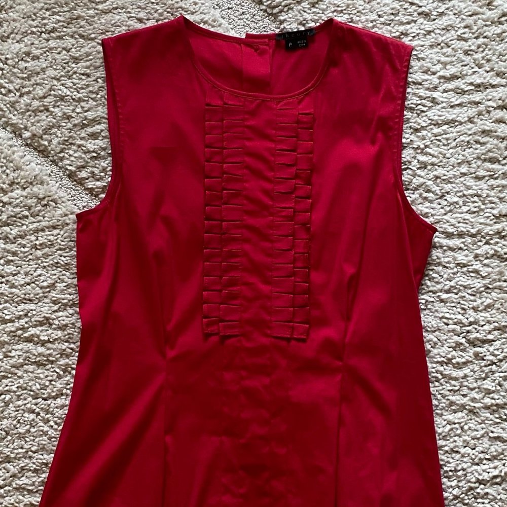 Theory Red Blouse - Size P (XS)
